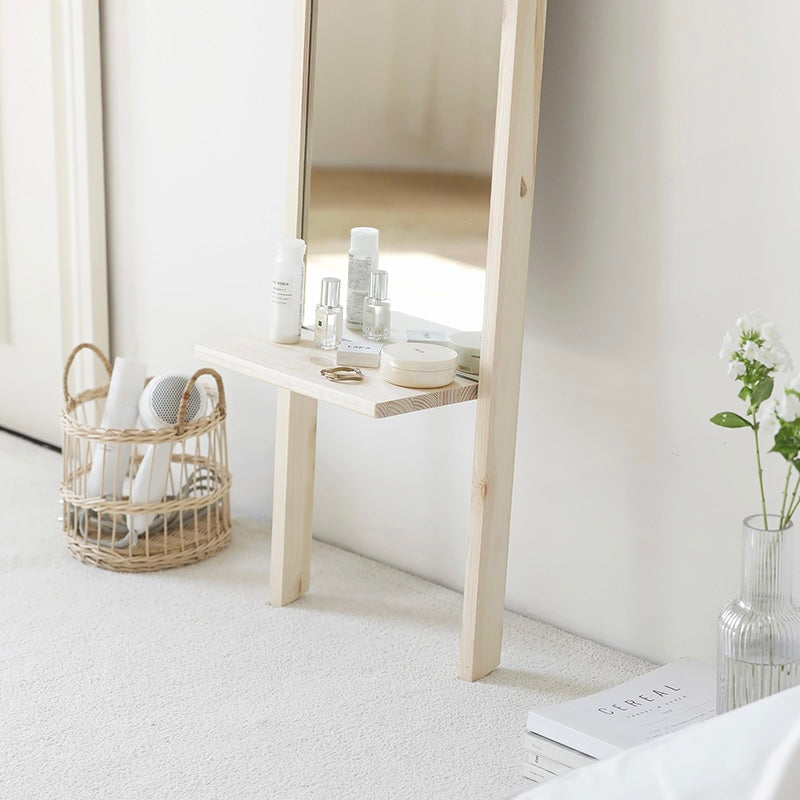 Roomnhome｜収納棚付きナチュラルスタンドミラー