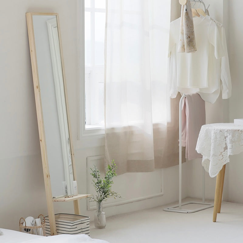 Roomnhome｜収納棚付きナチュラルスタンドミラー