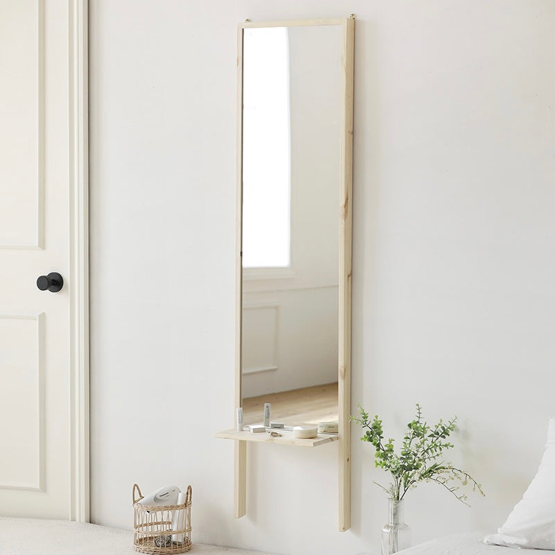 BR-2725-Roomnhome-Roomnhome｜収納棚付きナチュラルスタンドミラー