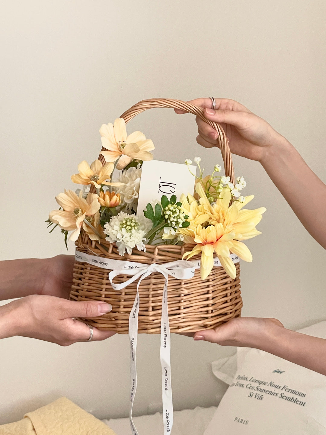 レノックス アンティーク バスケット フラワー ベース リボン 花瓶