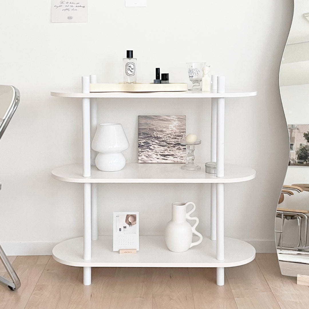 ラック ディスプレイ 雑貨 家具 おしゃれ ホワイト 白色 収納 収納スタンド