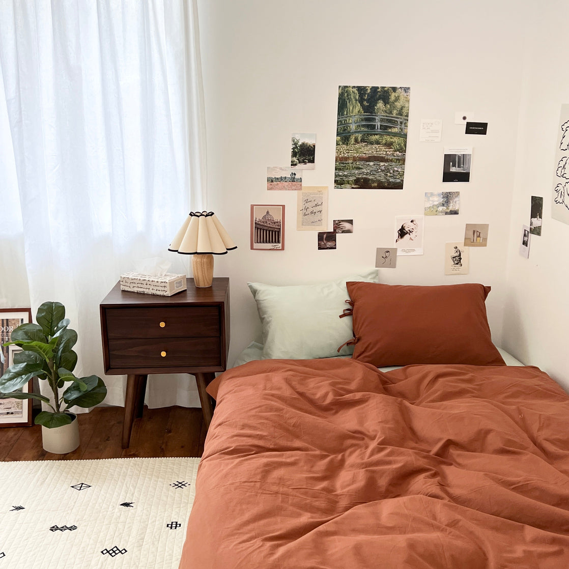 OR-2018-Little Rooms-リボン付き枕カバー｜plain pillow cover -chic color-