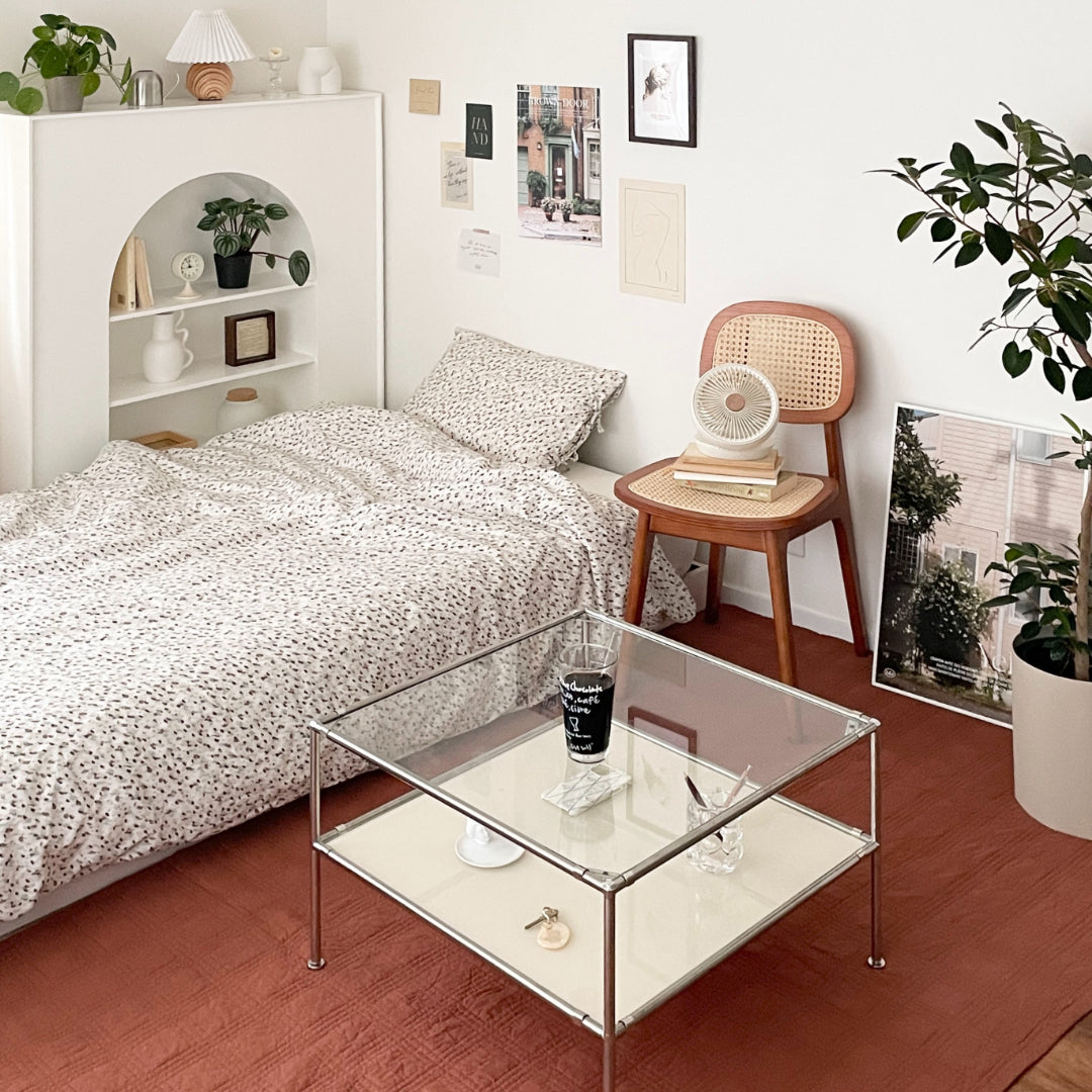 vamir ローテーブル｜Stainless Modular 2tier Sofa Table