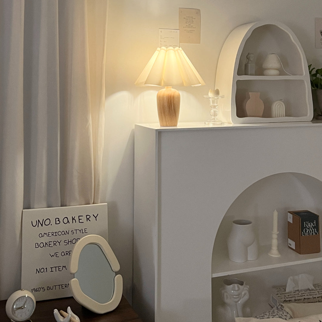 ヴィンテージプリーツシェードランプ｜スタンドライト 韓国インテリア