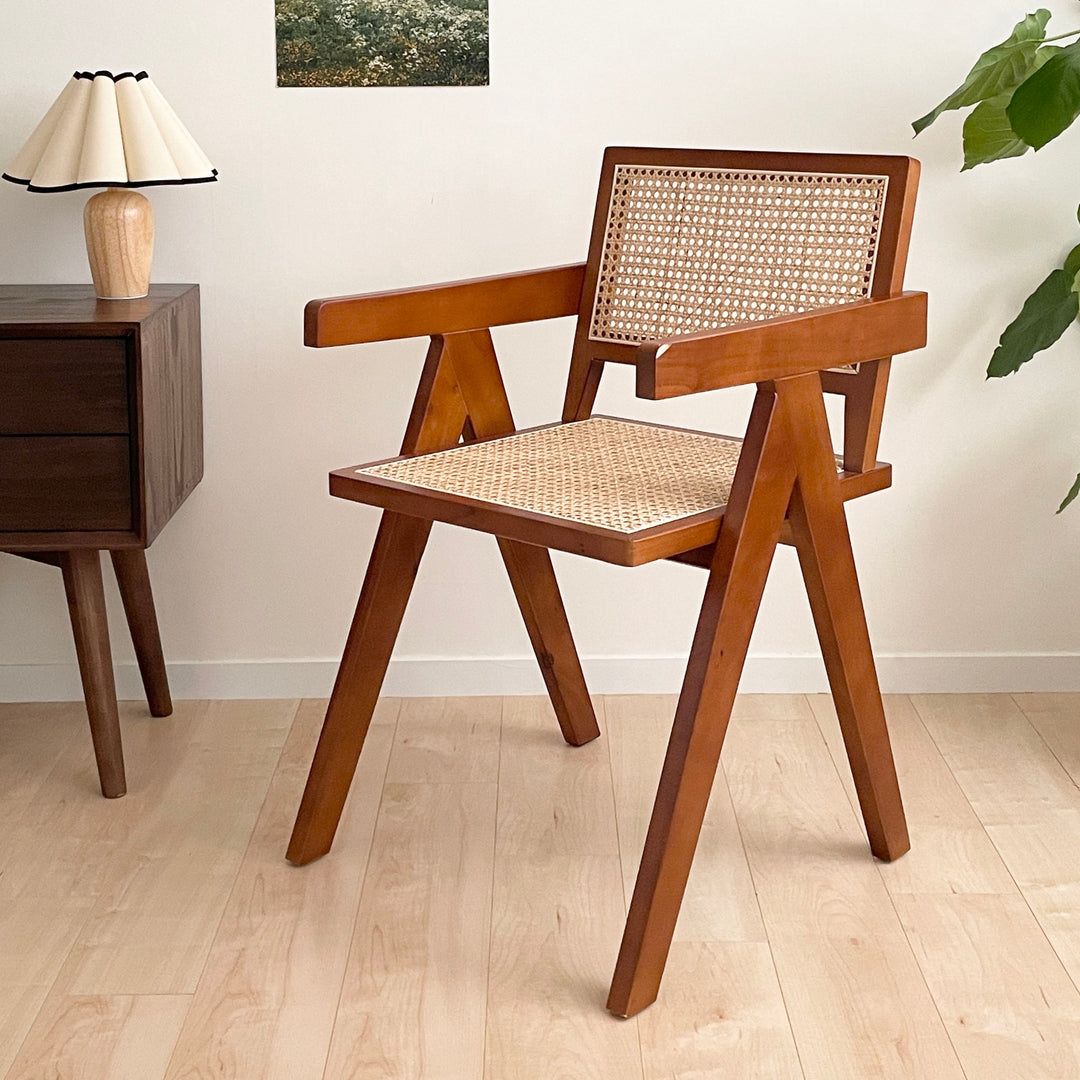リラックスラタンチェア｜木製 椅子 ナチュラル｜韓国インテリア