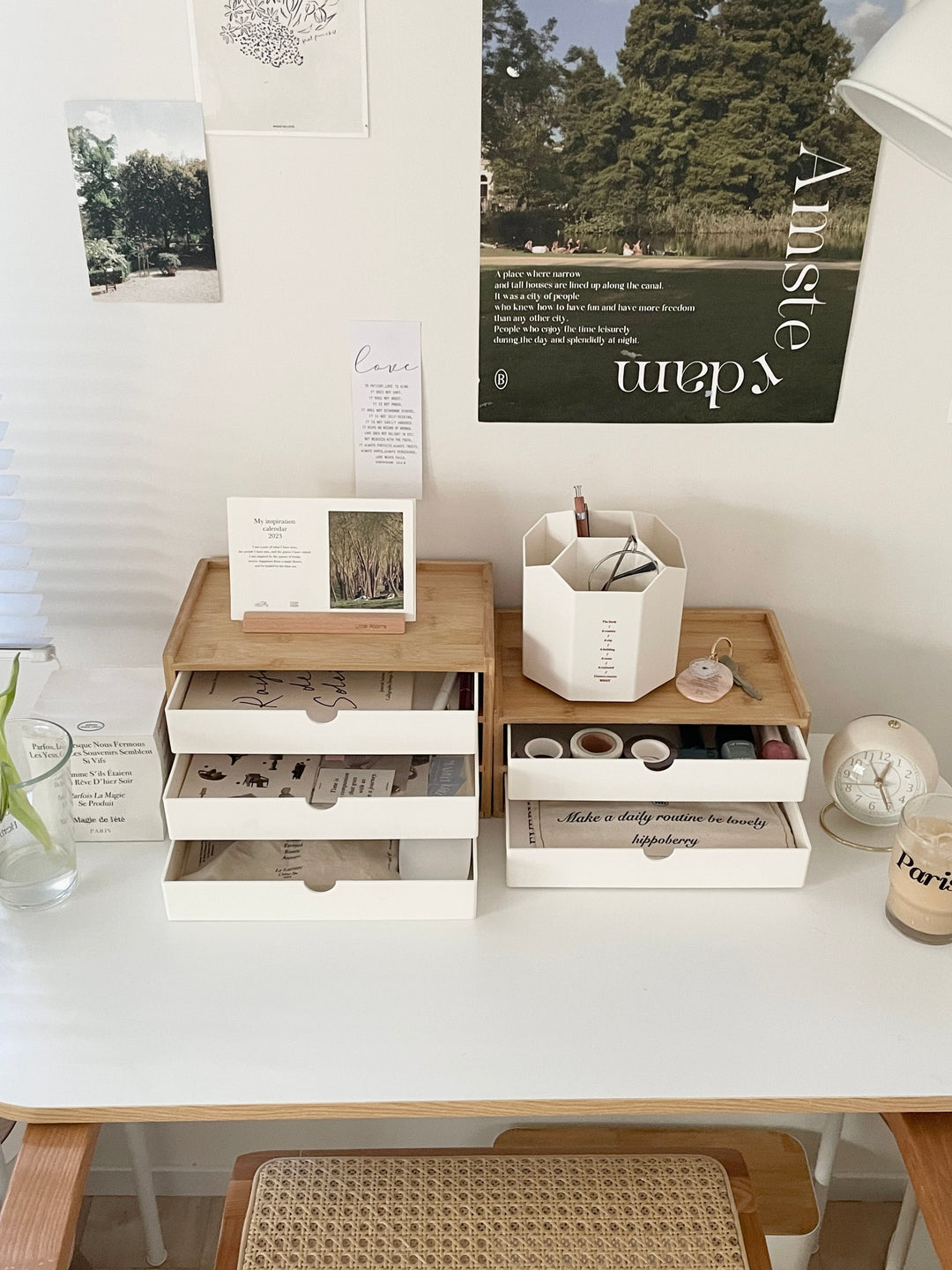 ELLDOO 多機能幾何学三角形メイクアップブラシホルダー ゴールドクリアブラックガラス複合六角形トレイ ジュエリーオーガナイザー ネイルポ ELLDOO 多機能幾何学三角形メイクアップブラシホルダー ゴールドクリア