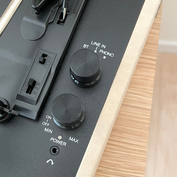 ヴィンテージレコードプレーヤー bluetoothスピーカー搭載
