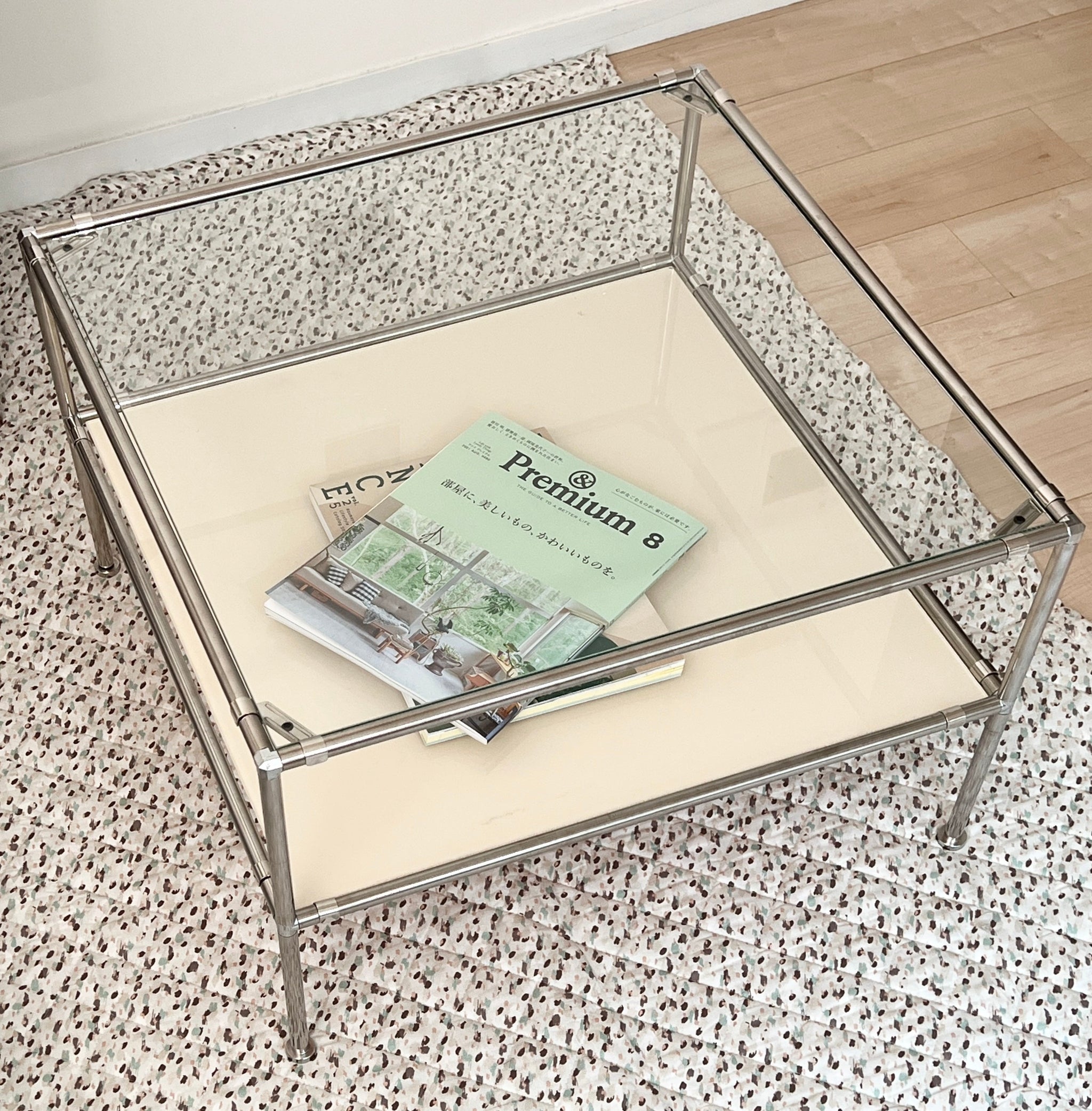 vamir ローテーブル｜Stainless Modular 2tier Sofa Table