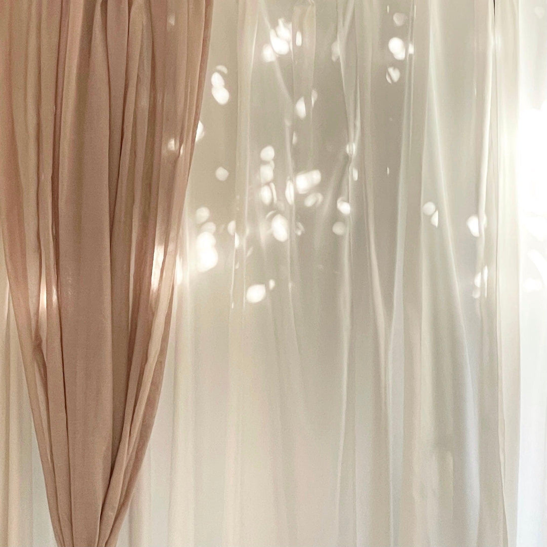 100×200cm カラーシフォンカーテン　ココアブラウン　リトルルームス 100×200cm カラーシフォンカーテン ココアブラウン リトルルームス