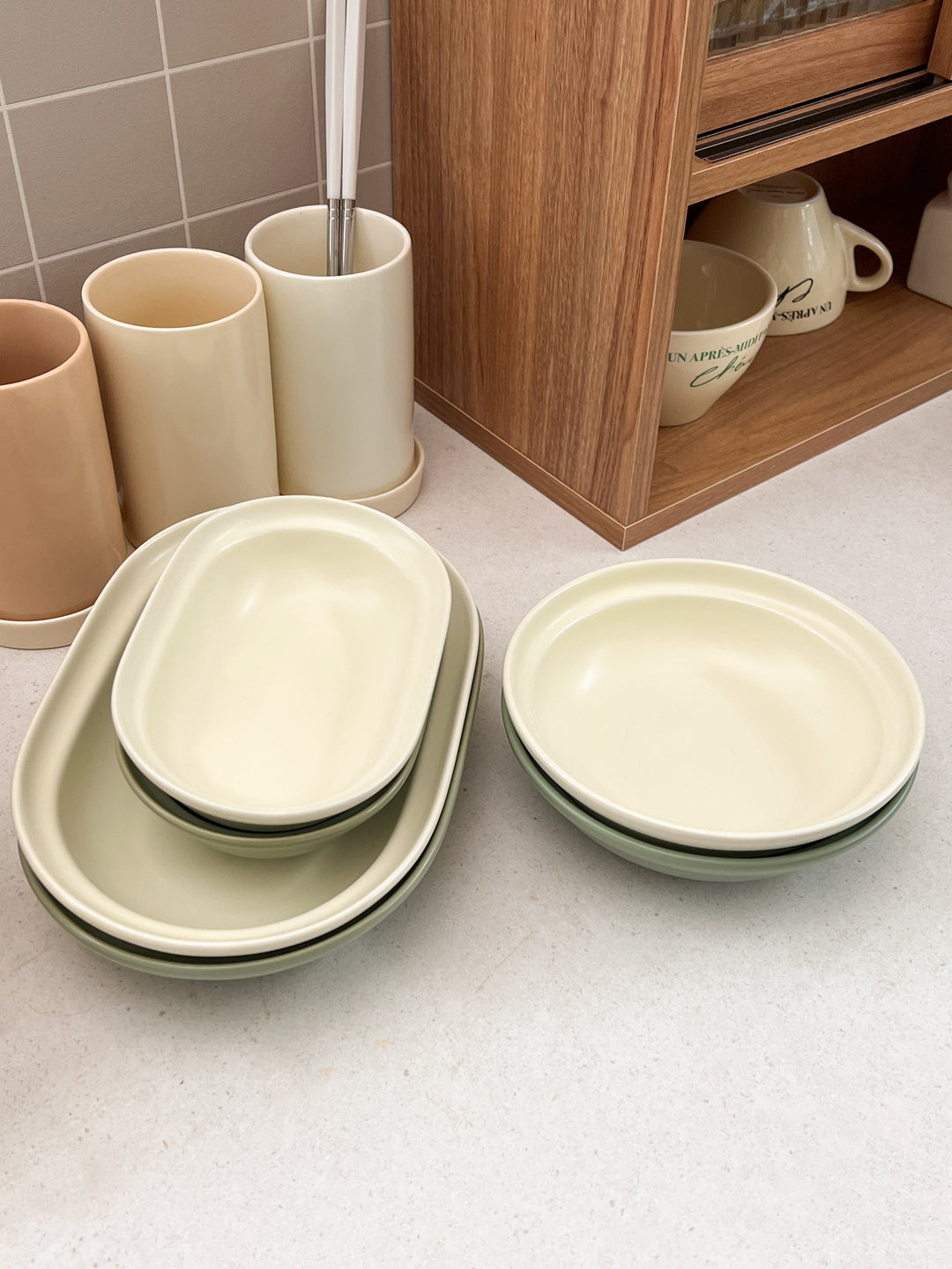 クリームカラープレート｜お皿 ナチュラル 食器 おしゃれ 韓国 電子