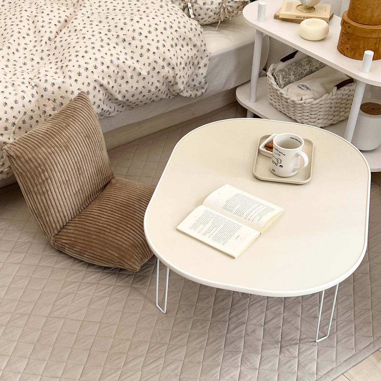 Roomnhome｜Mono ラウンド折りたたみローテーブル