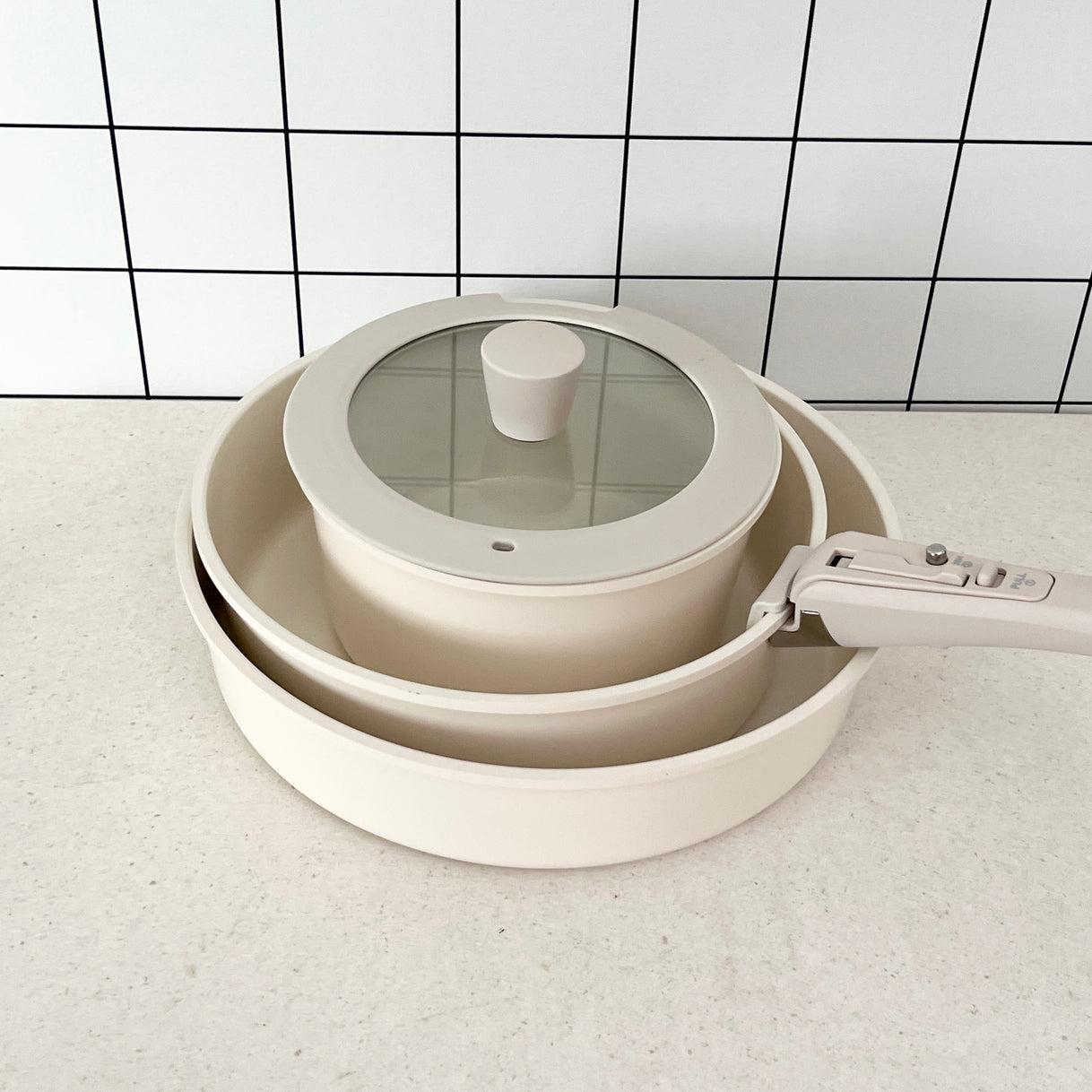 Roomnhome｜取っ手が取れる鍋・フライパン5点セット IH対応