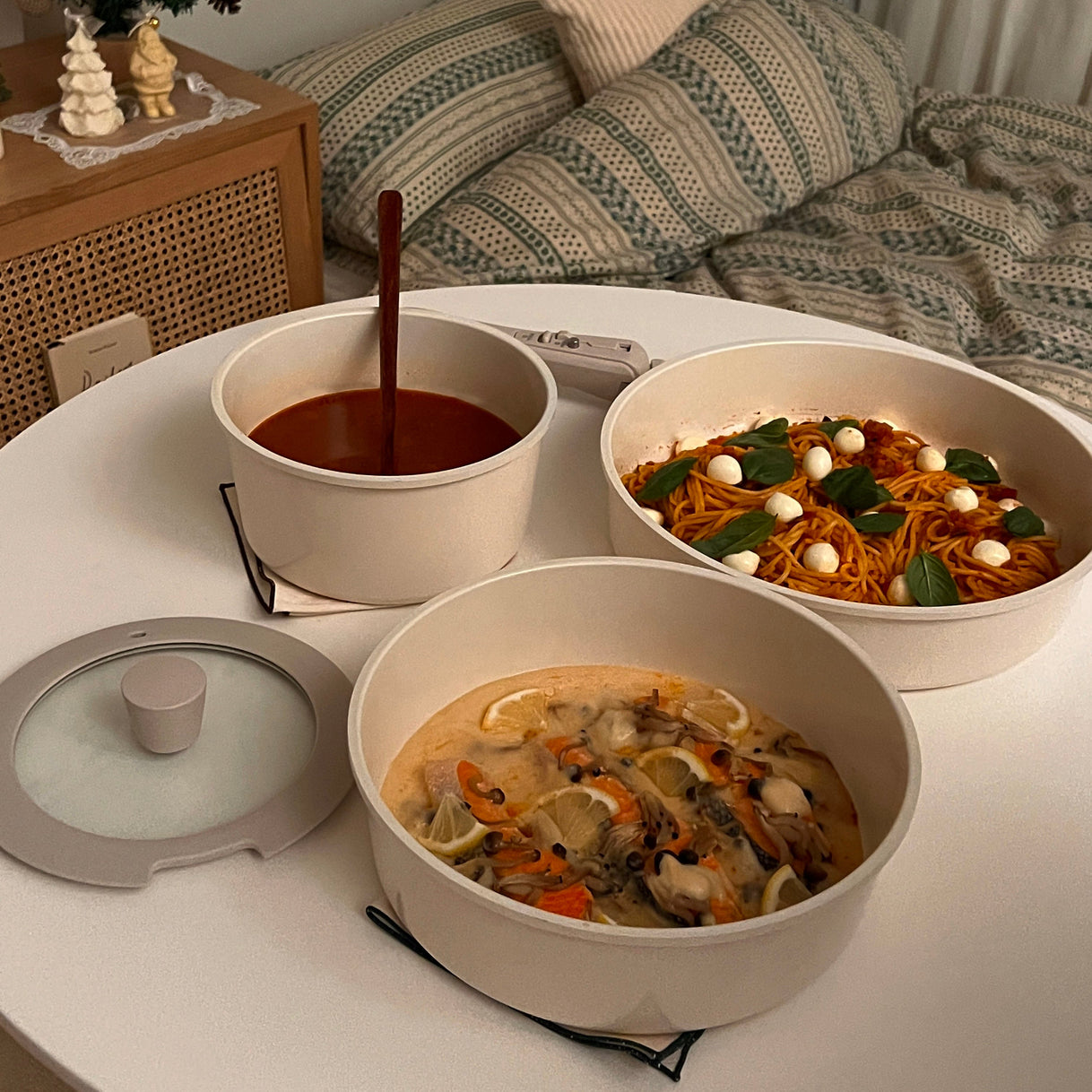 Roomnhome｜取っ手が取れる鍋・フライパン5点セット IH対応