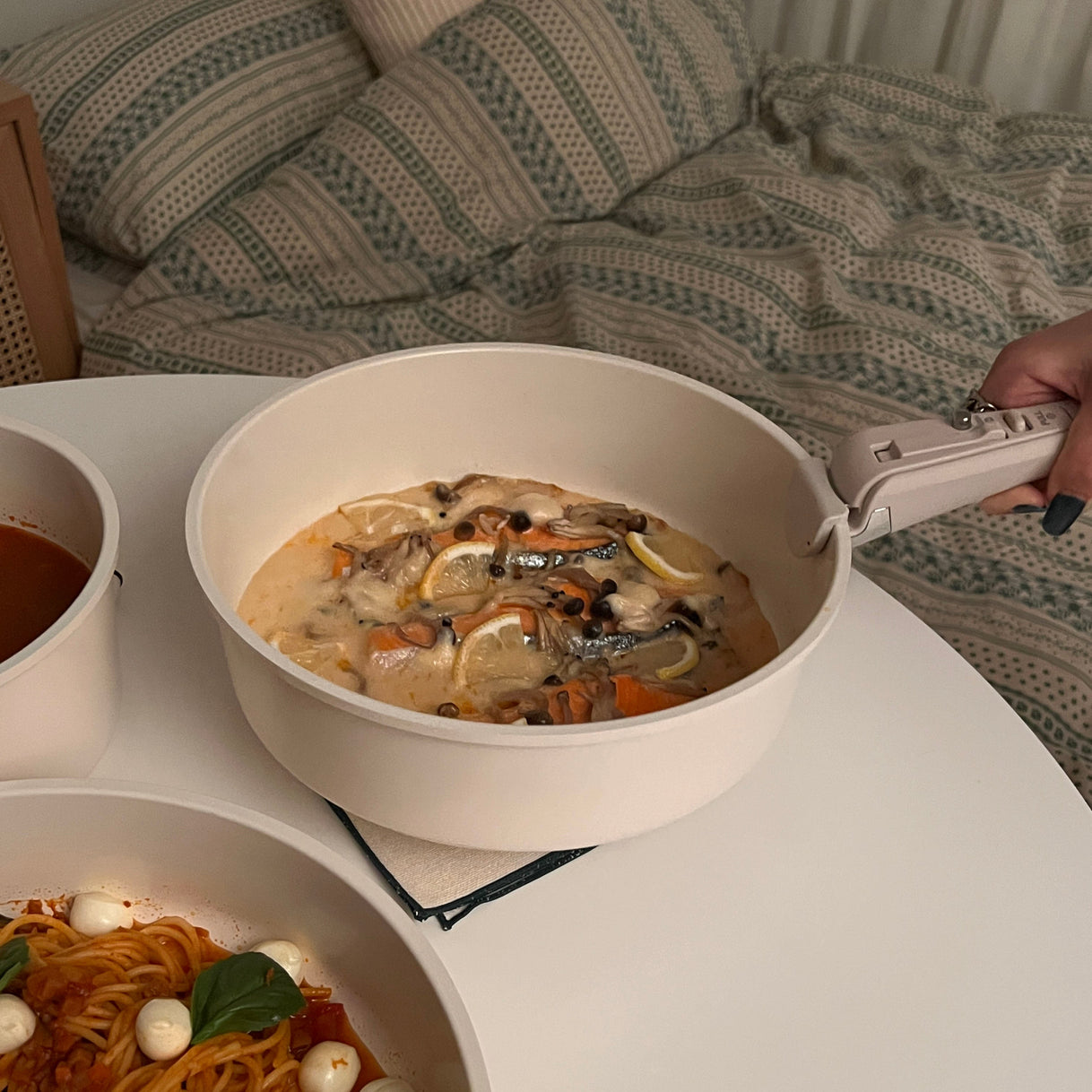 Roomnhome｜取っ手が取れる鍋・フライパン5点セット IH対応