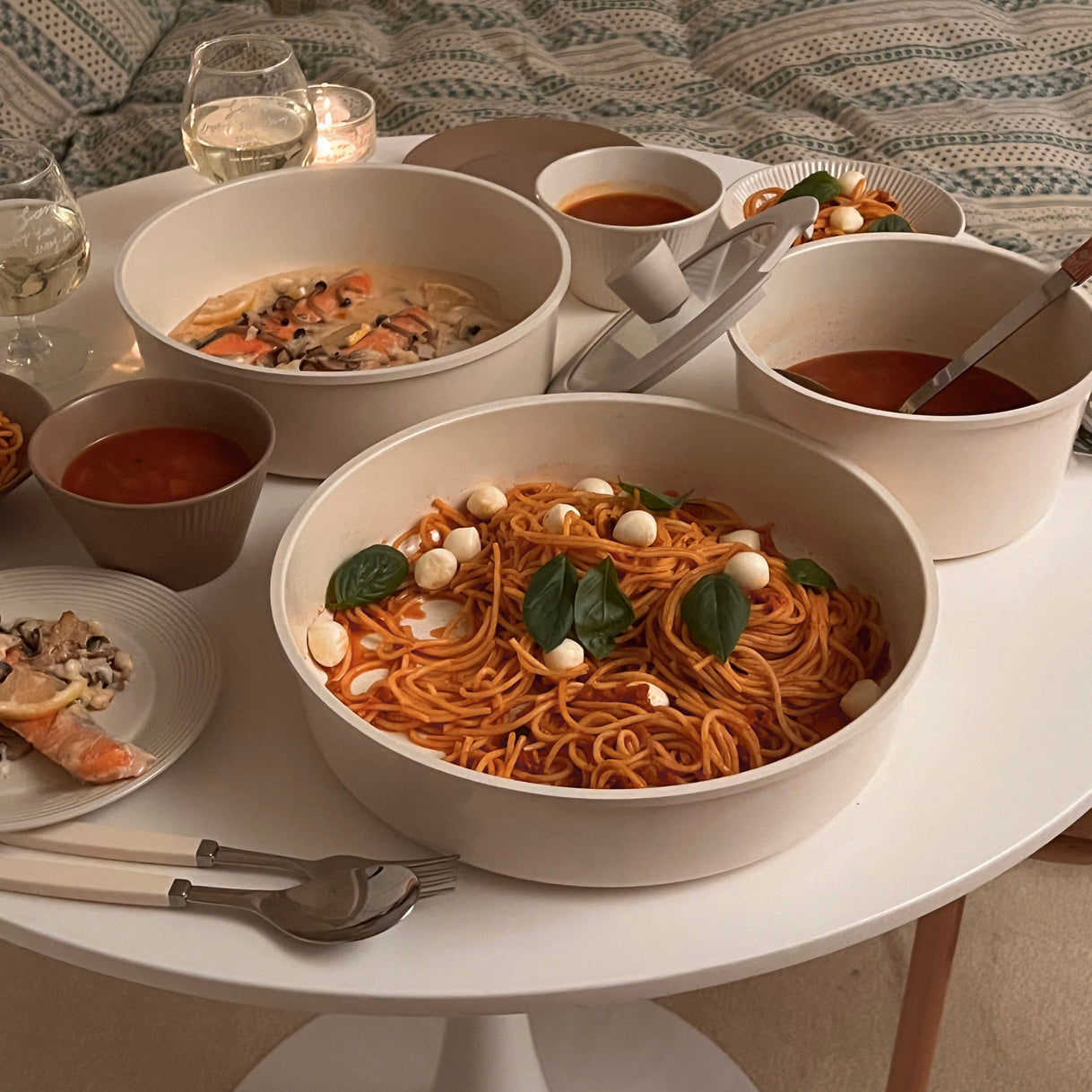 Roomnhome｜取っ手が取れる鍋・フライパン5点セット IH対応