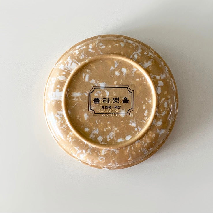 NCB99-00077B-polaathome-レトロマーブルプレート（19.5cm）