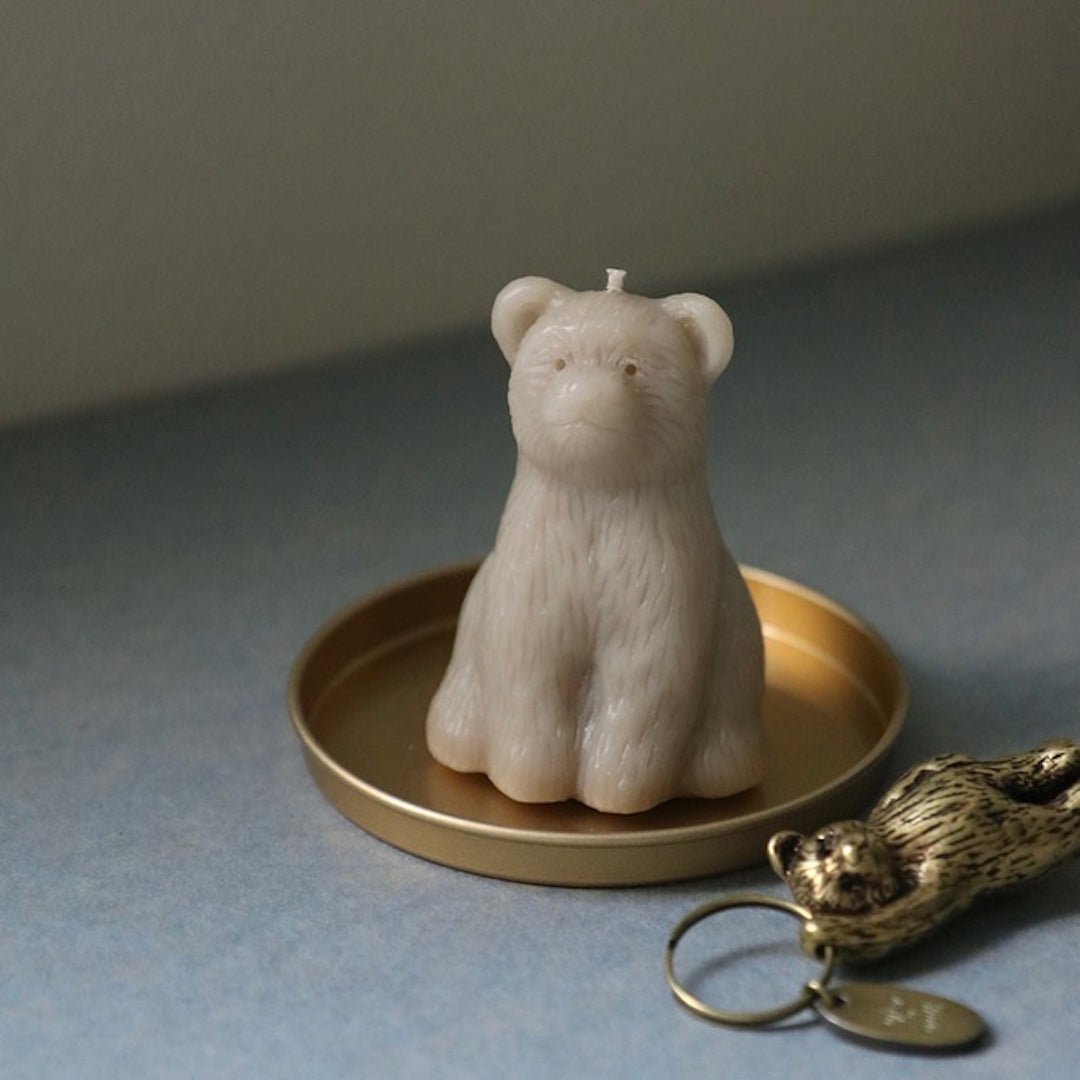 BR-1215-ALLGRAY-ALLGRAY キャンドル｜bear candle