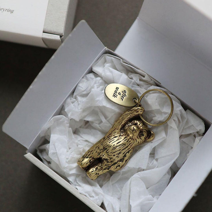 BR-1214-ALLGRAY-ALLGRAY キーリング｜bear keyring