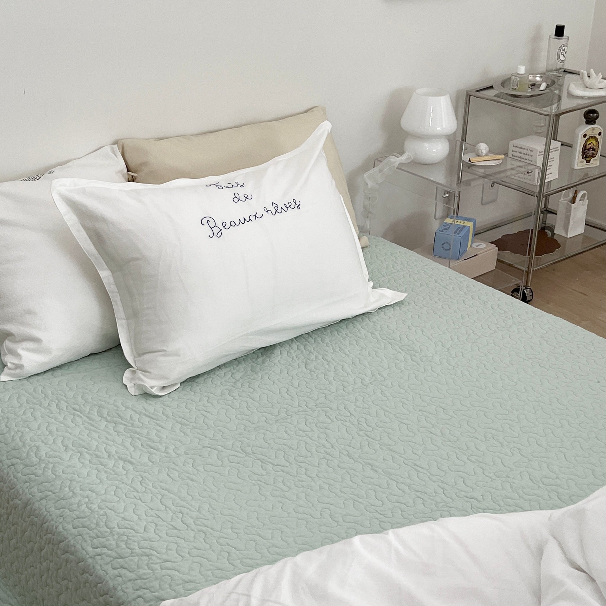 BR-2631-BEURRE BLEU-BEURRE BLEU ベッドカバー｜BONJOUR（BLUE）