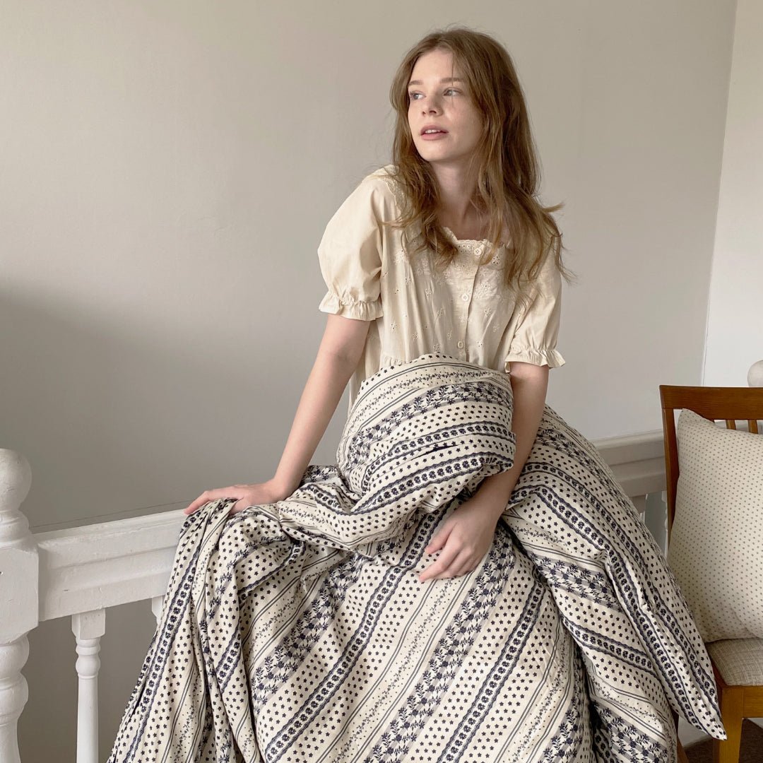 BR-2627-BEURRE BLEU-BEURRE BLEU ベッドカバー｜FOREST（IVORY BLACK）