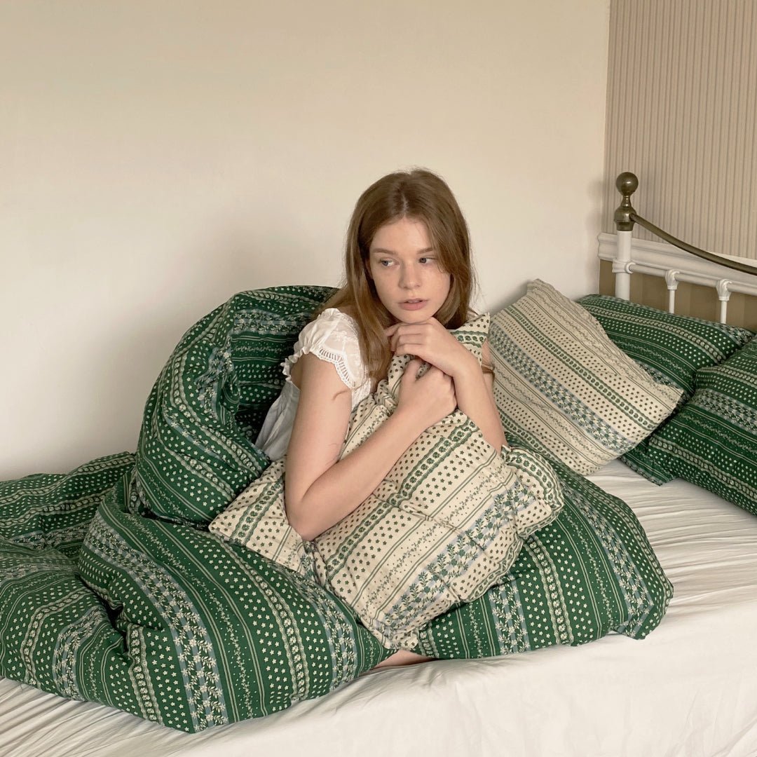 BR-2628-BEURRE BLEU-BEURRE BLEU ベッドカバー｜FOREST（IVORY GREEN）
