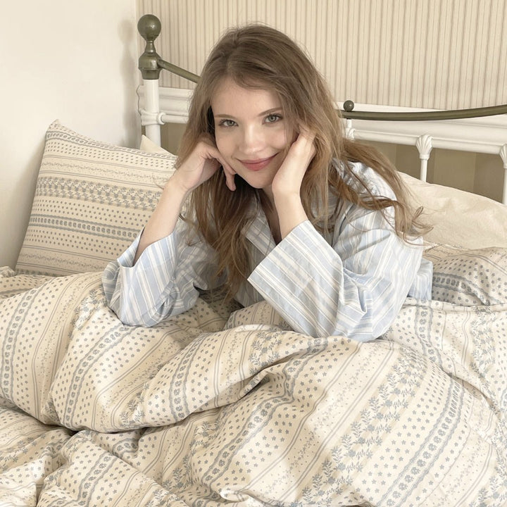 BEURRE BLEU 布団カバー枕カバー｜FOREST（SKY BLUE）｜シングル｜韓国