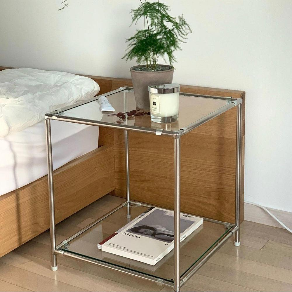 BR-1425-vamir-vamir サイドテーブル｜Stainless Modular Side Table Cube