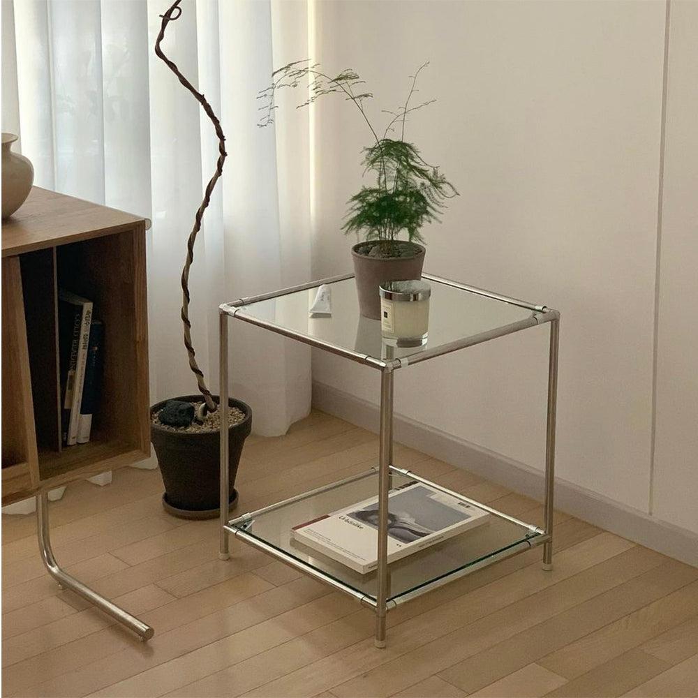 BR-1425-vamir-vamir サイドテーブル｜Stainless Modular Side Table Cube