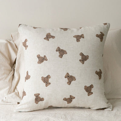 BR-2408-CushionStory-CushionStory｜テディベアリネンクッションカバー