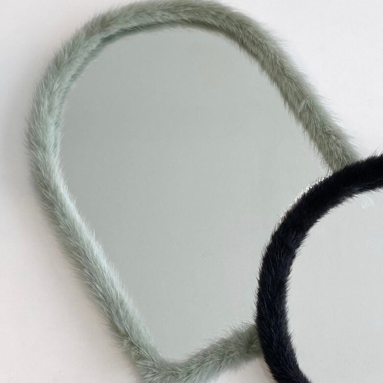 BR-1173-DADAHAUS-DADAHAUS｜FUR FRAME ARCHED MIRROR（LINE）