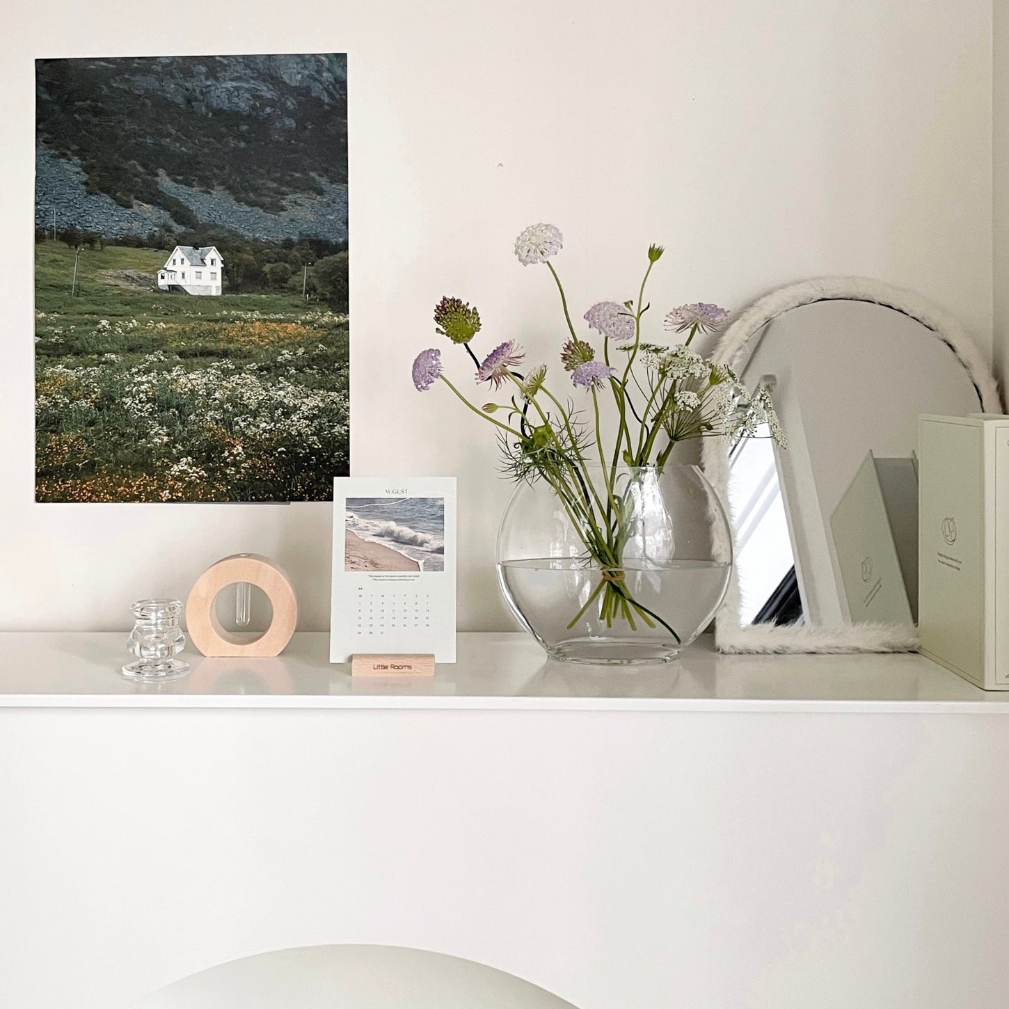 BR-1175-DADAHAUS-DADAHAUS｜FUR FRAME ARCHED MIRROR（LINE）