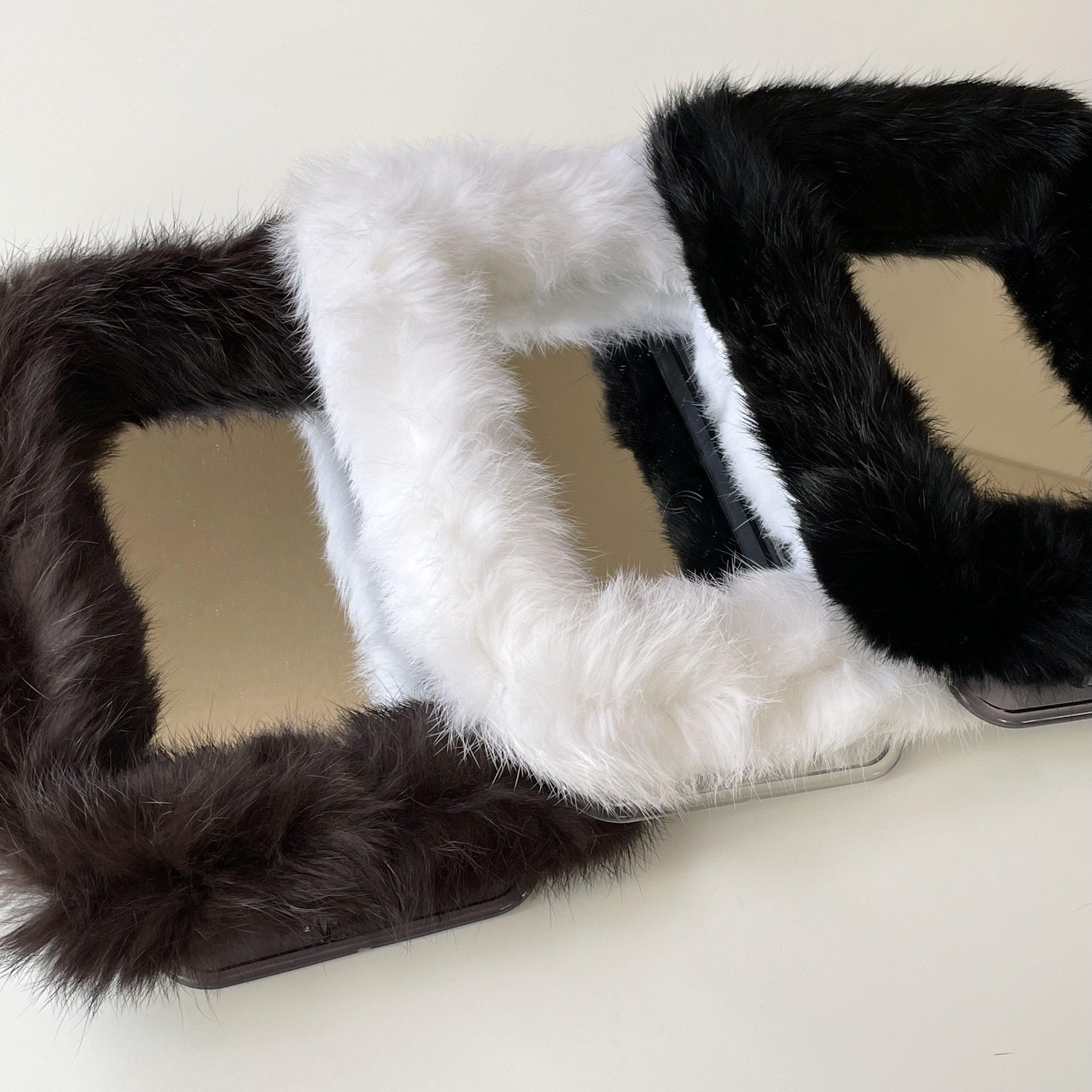 BR-1179-DADAHAUS-DADAHAUS｜FUR FRAME STAND MIRROR