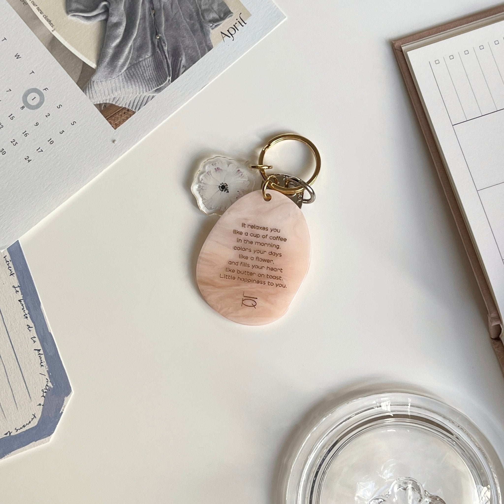 OR-1617-Little Rooms-キーホルダー｜flower motif keyring