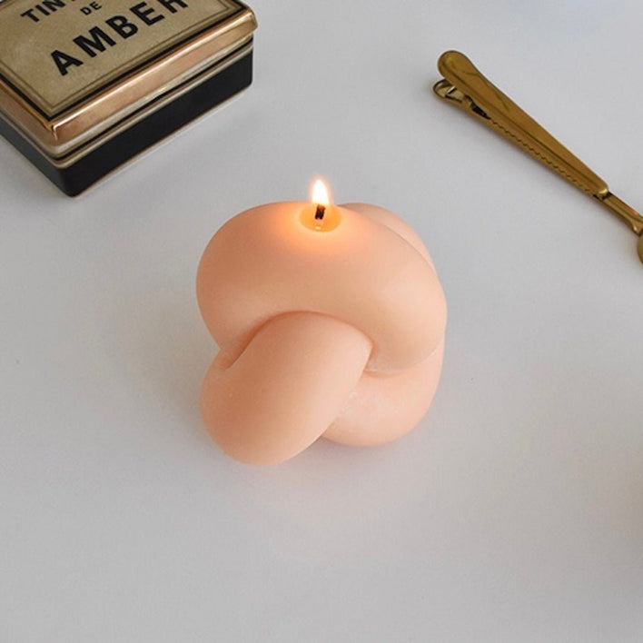 BR-1219-honey flamingo-honey flamingo キャンドル｜Tube knot candle