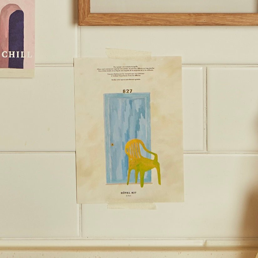 BR-1169 - HOTEL PARIS CHILL - HOTEL PARIS CHILL ポストカード｜The Door with Yellow Chair