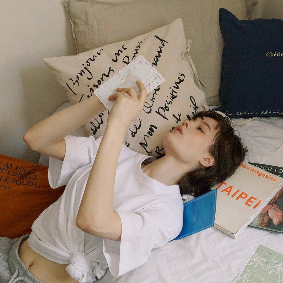 boujour diary クッションカバー 新品未使用 bonjour diary フリル