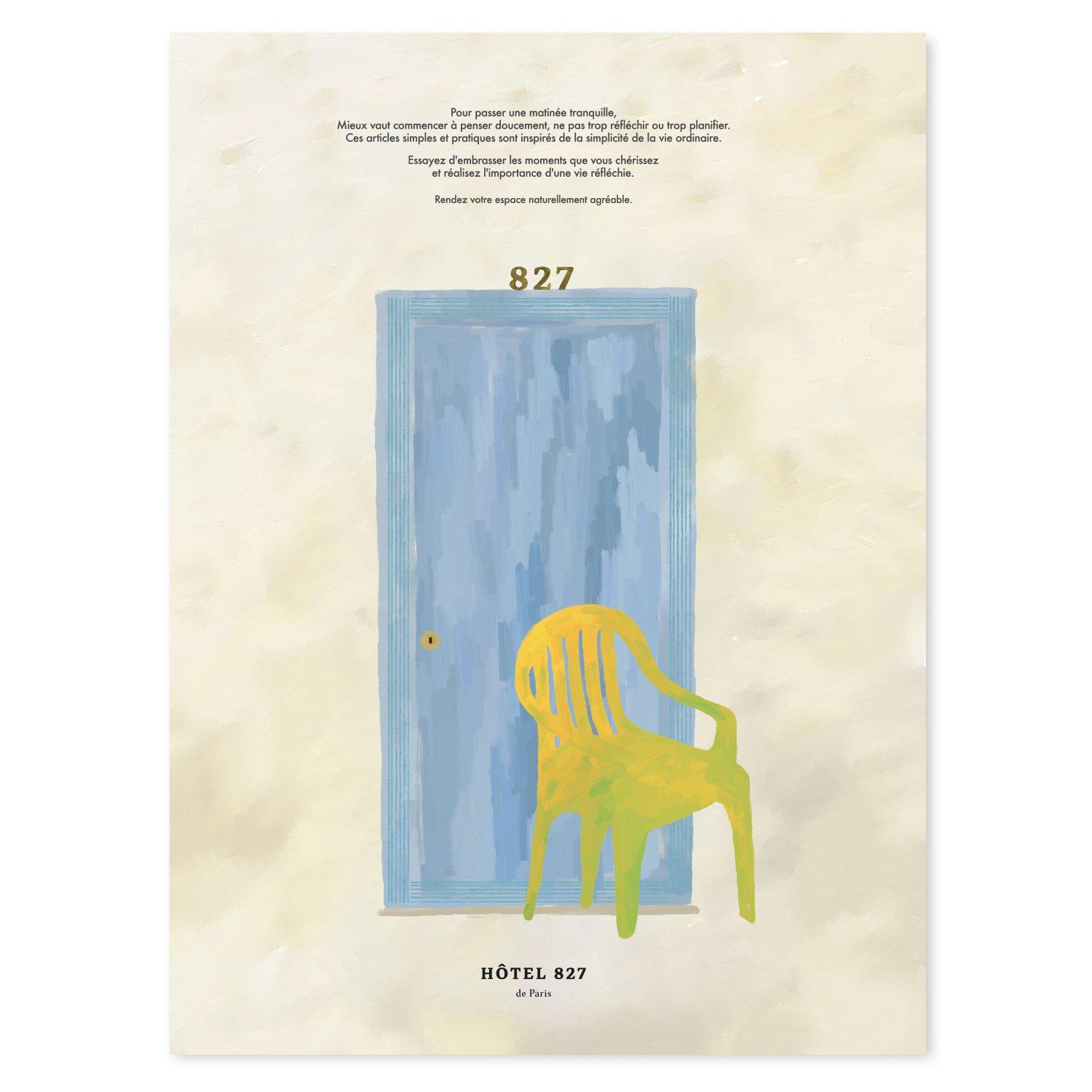 BR-1169-HOTEL PARIS CHILL-HOTEL PARIS CHILL ポストカード｜The Door with Yellow Chair
