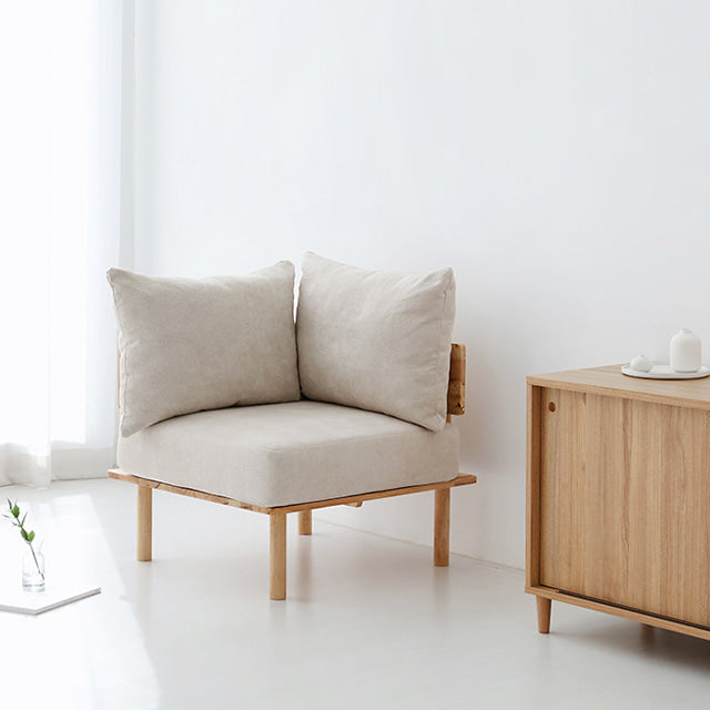 BR-3649-MARKET B-MARKET B｜BENKU 一人掛けナチュラルコーナーソファ
