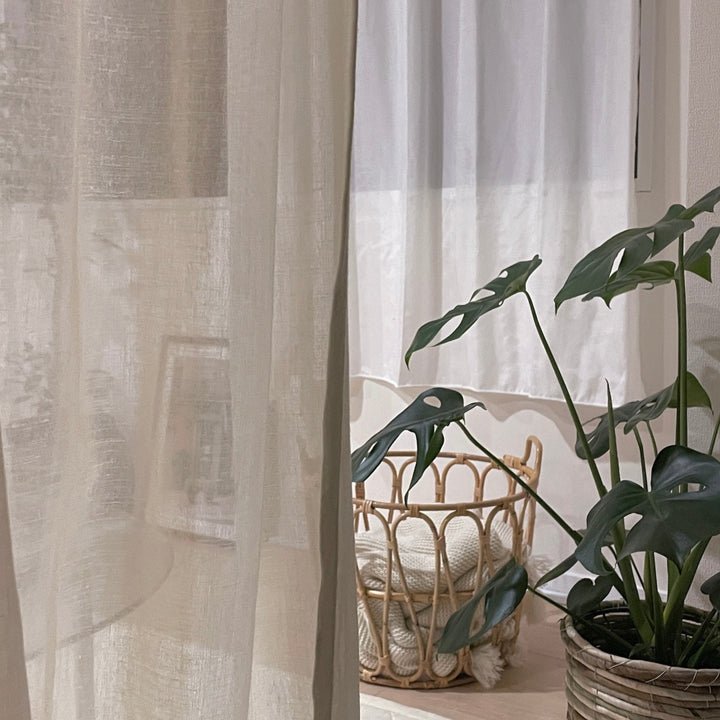 BR-4961-Little Rooms-フルオーダー｜カラーシフォンカーテン クリーム