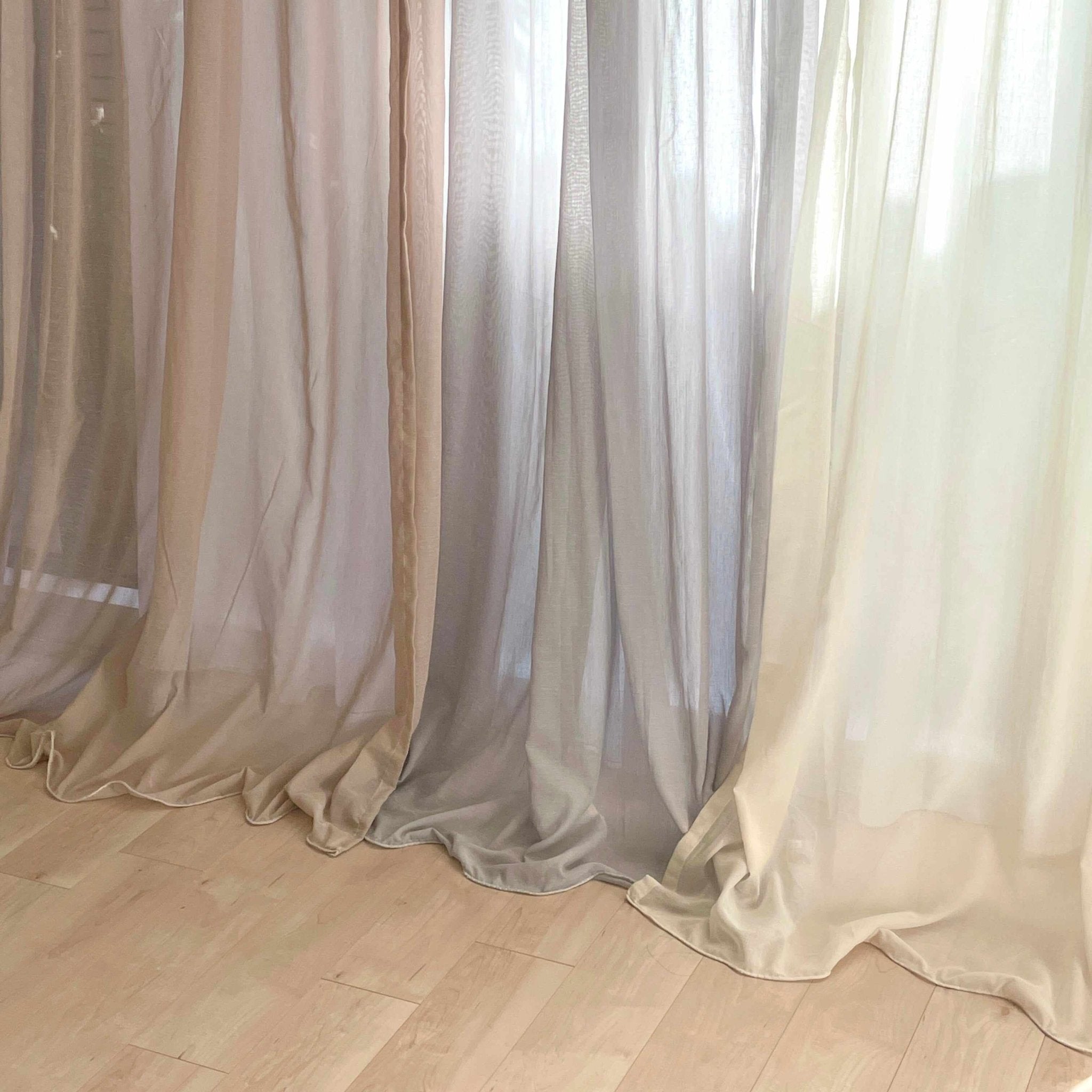 BR-5051-Little Rooms-フルオーダー｜カラーシフォンカーテン ココアブラウン