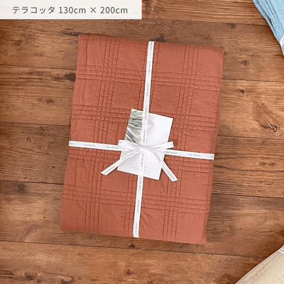 OL_OR-2321-Little Rooms-【アウトレット】ふんわり柔らか ピュアコットンのキルトケット｜イブル windowpane