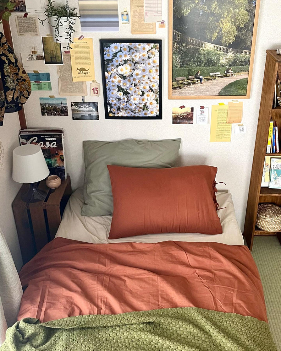 OR-2019-Little Rooms-リボン付き枕カバー｜plain pillow cover -chic color-