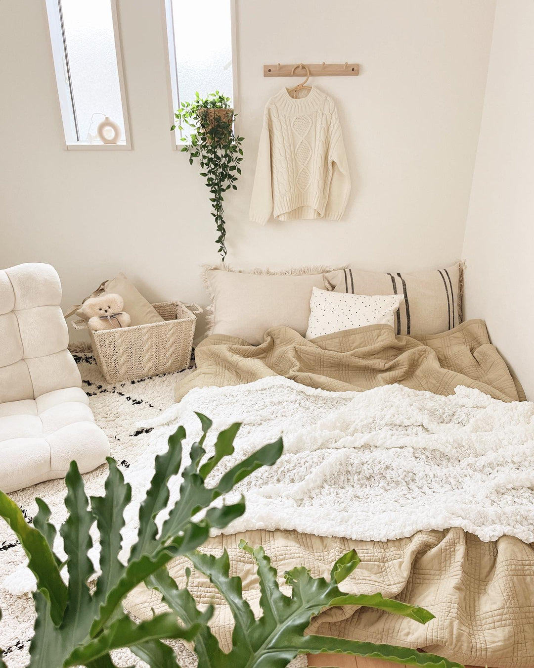 SALE】柔らかピュアコットンのイブル windowpane 綿100% 洗える