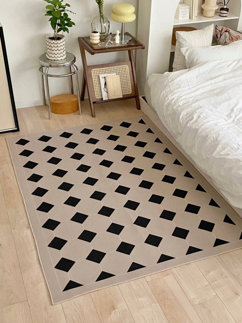 AL-3489 - Little Rooms select - vintage floor タイル柄ラグ 01