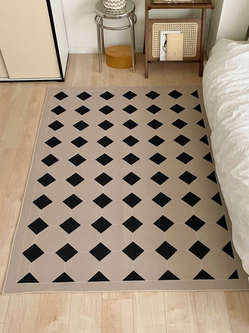 AL-3489 - Little Rooms select - vintage floor タイル柄ラグ 01