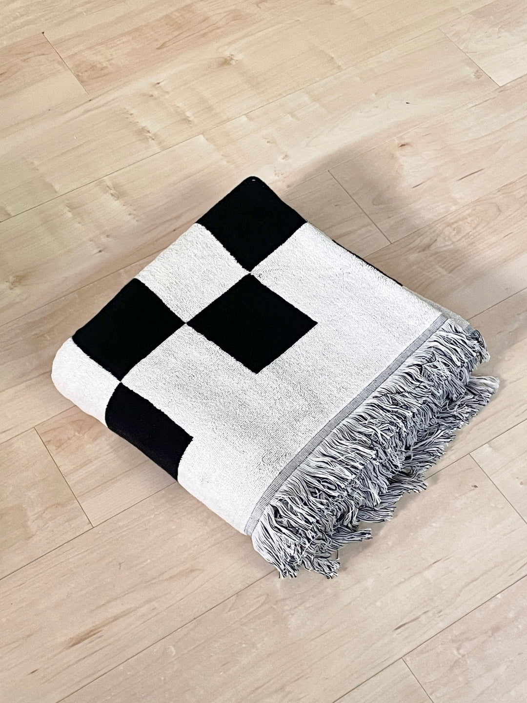 ブランケットとタオル　4点 cotti タオルブランケット checkerd｜ベッドスロー タオルケット