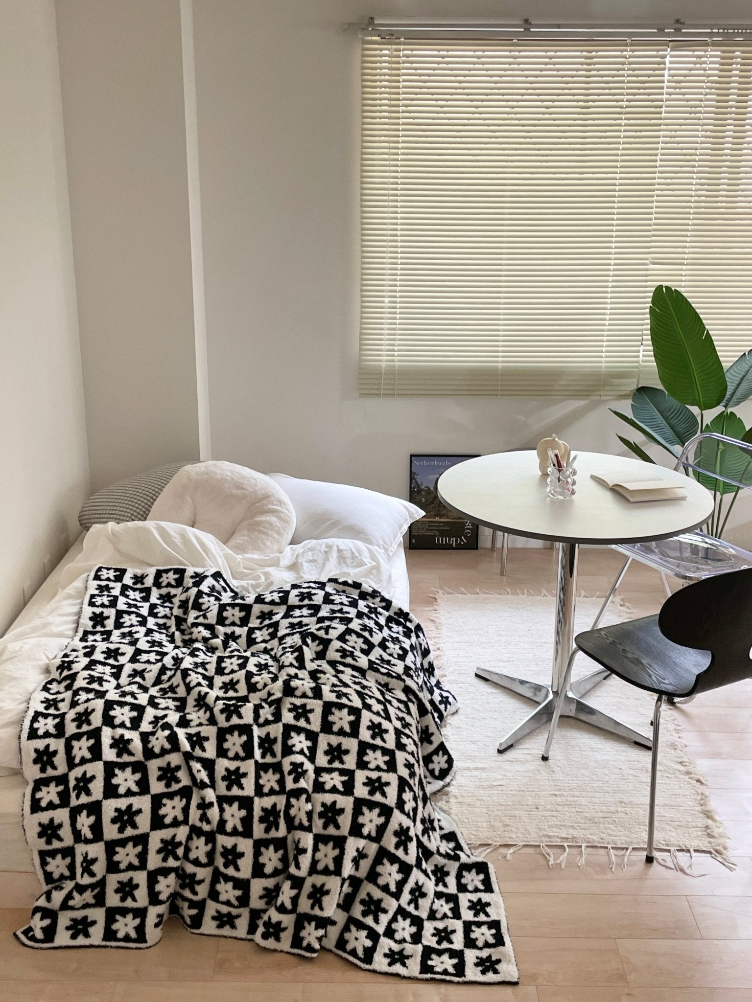 AL-4548-Little Rooms select-もっちりブランケット checkered flower