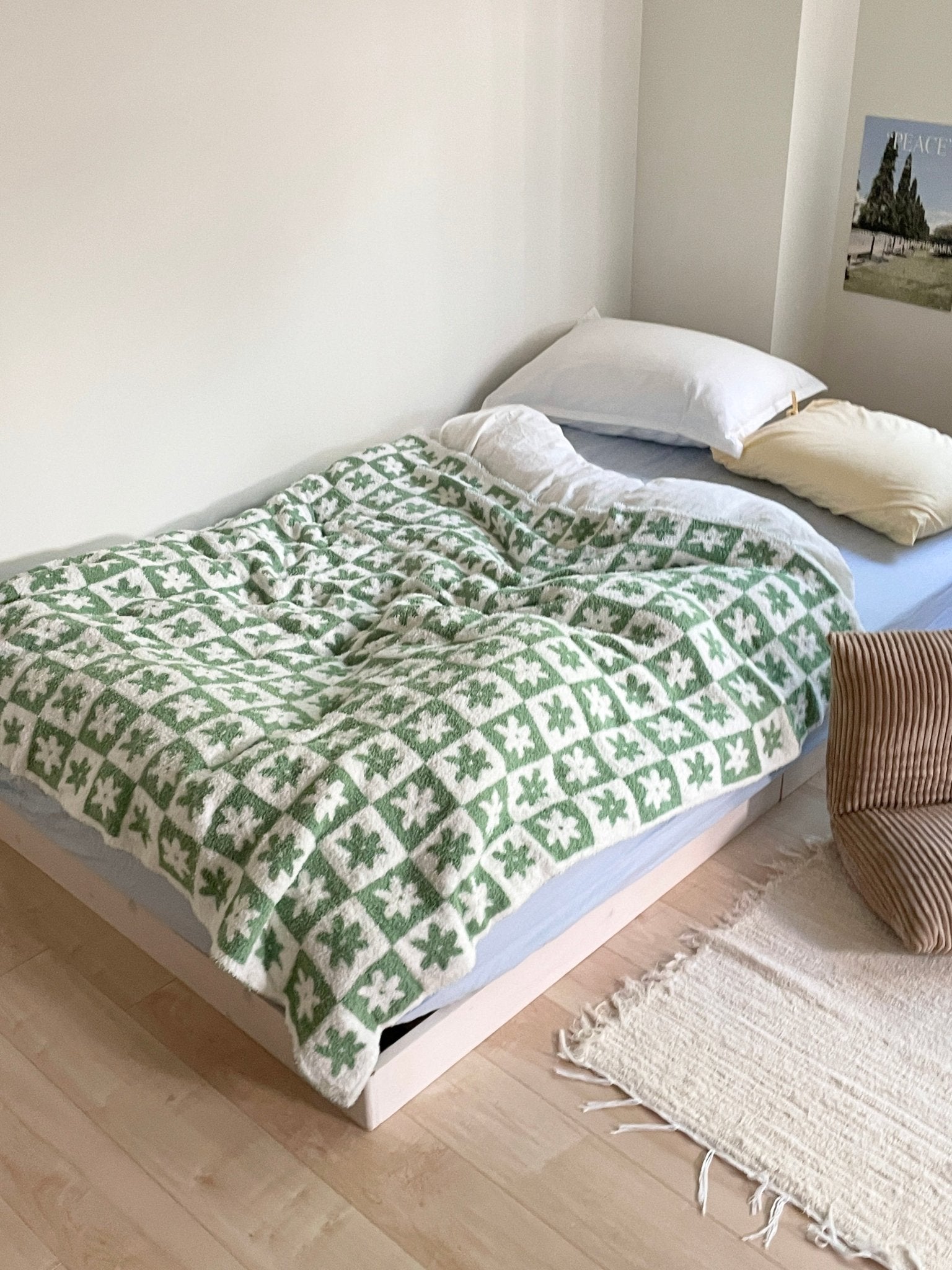 AL-4550-Little Rooms select-もっちりブランケット checkered flower