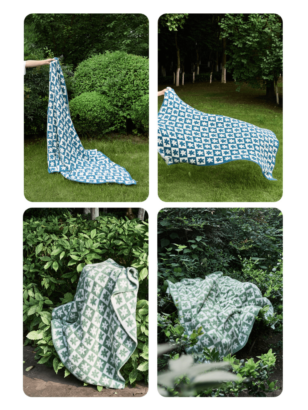 AL-4551-Little Rooms select-もっちりブランケット checkered flower