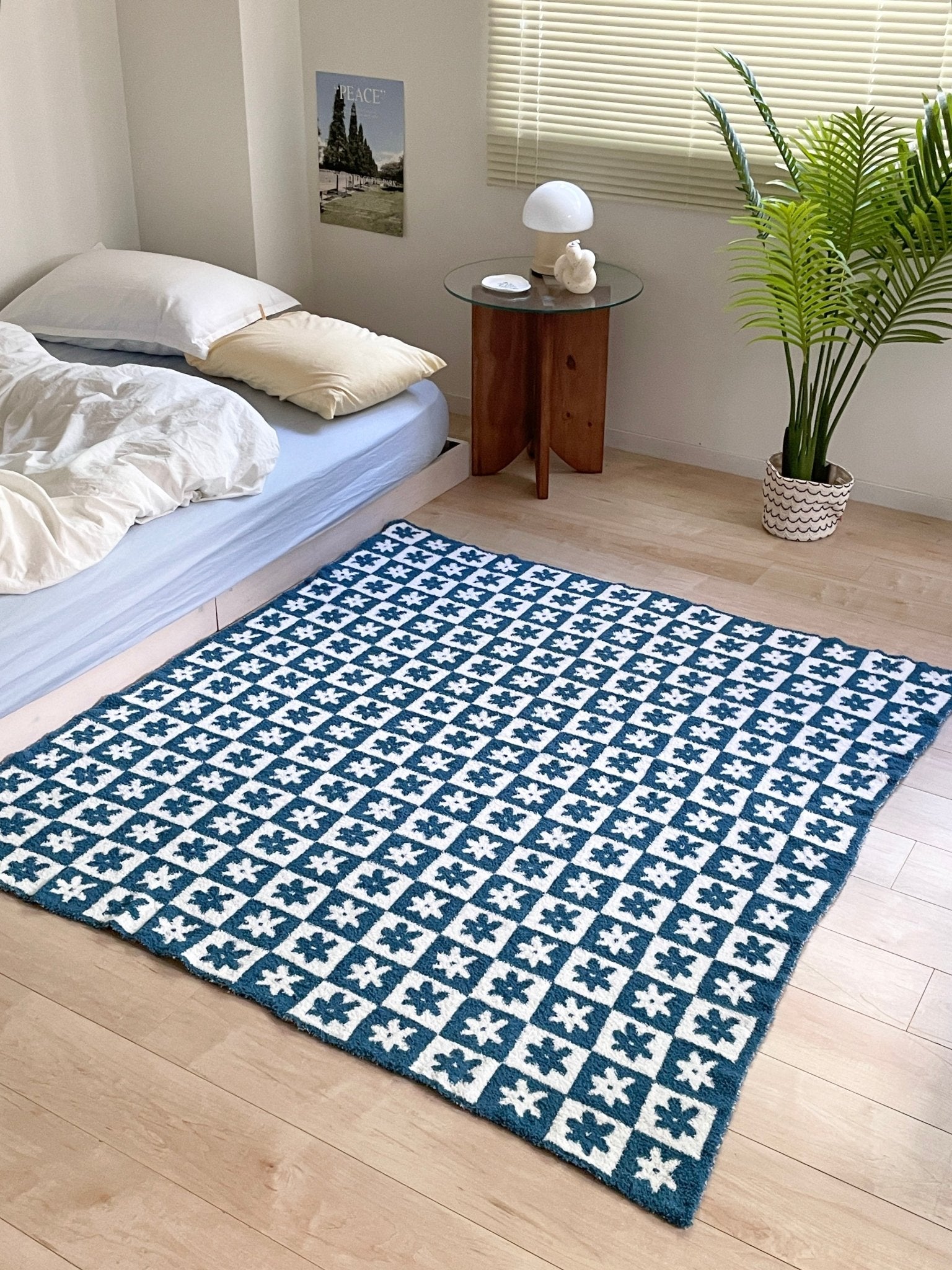 AL-4551-Little Rooms select-もっちりブランケット checkered flower